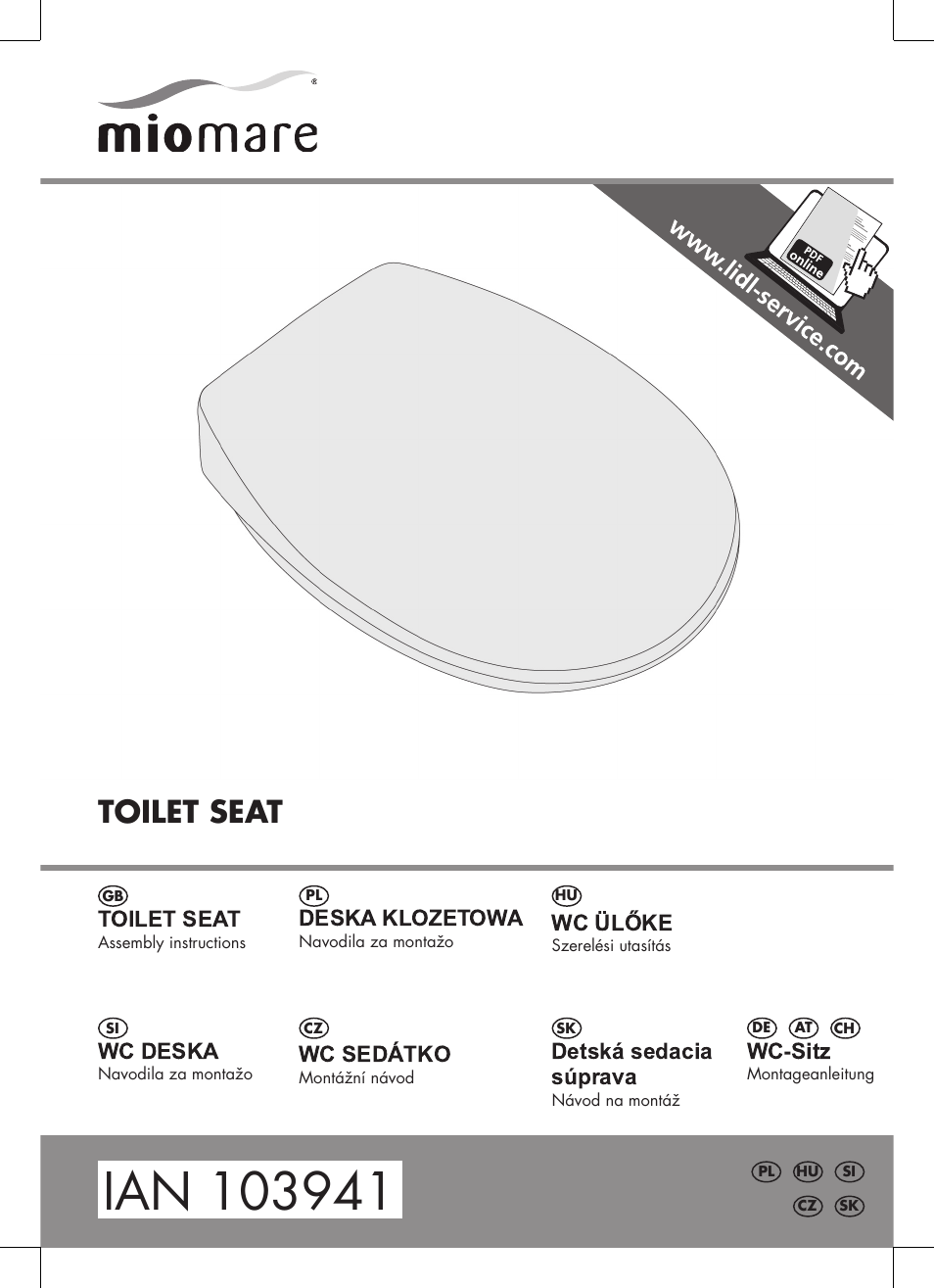 Miomare Toilet Seat User Manual | 16 pages