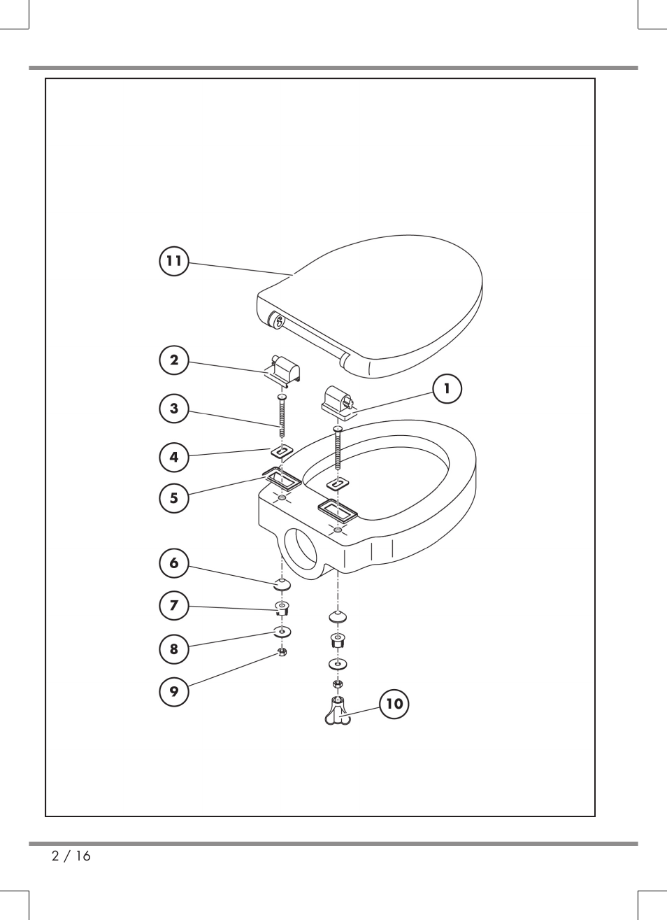 Miomare Toilet Seat User Manual | Page 2 / 16