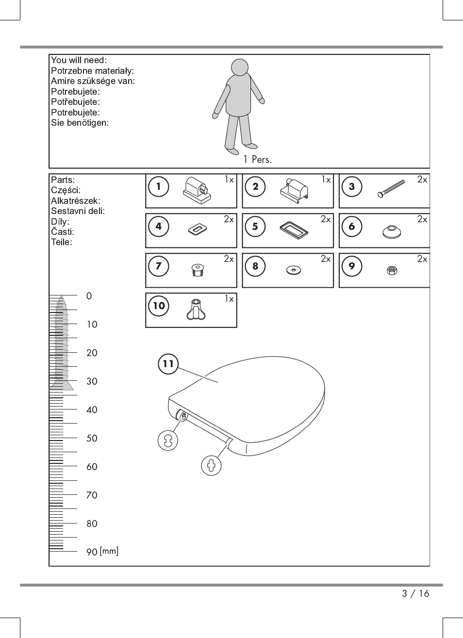 Miomare Toilet Seat User Manual | Page 3 / 16