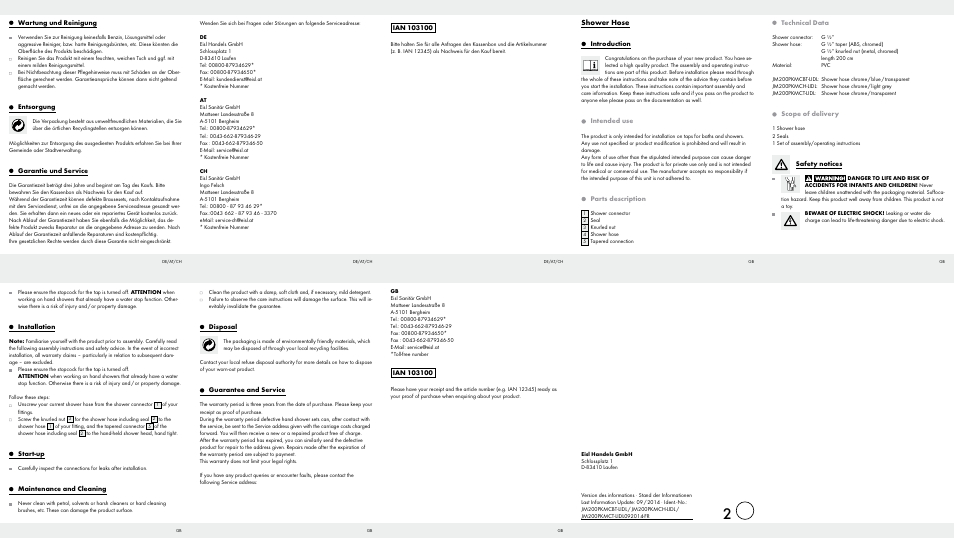 Miomare Shower Hose User Manual | Page 2 / 2