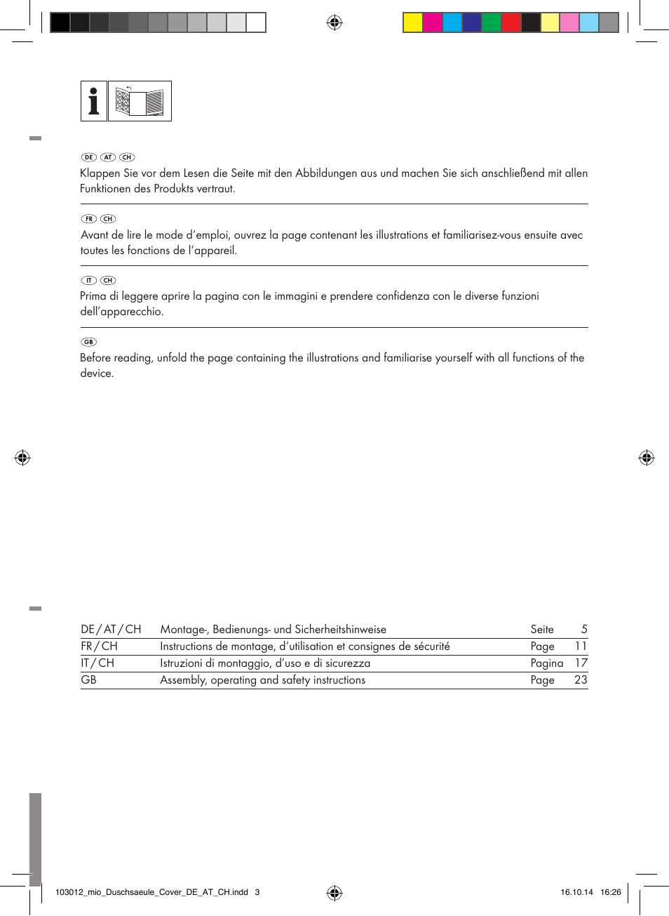 Miomare Mixer Shower User Manual | Page 2 / 29
