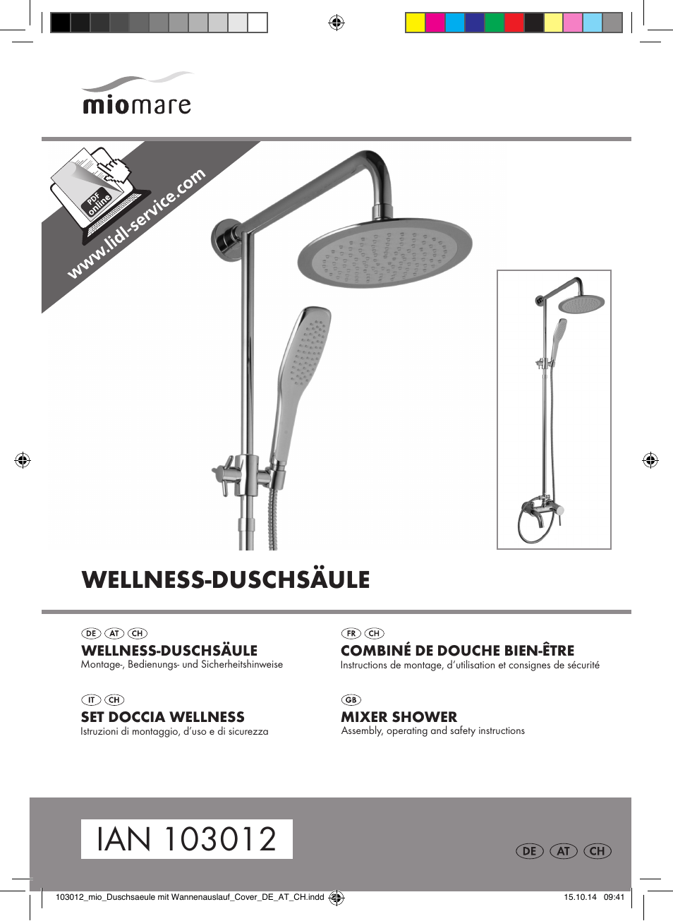 Miomare Mixer Shower User Manual | 29 pages