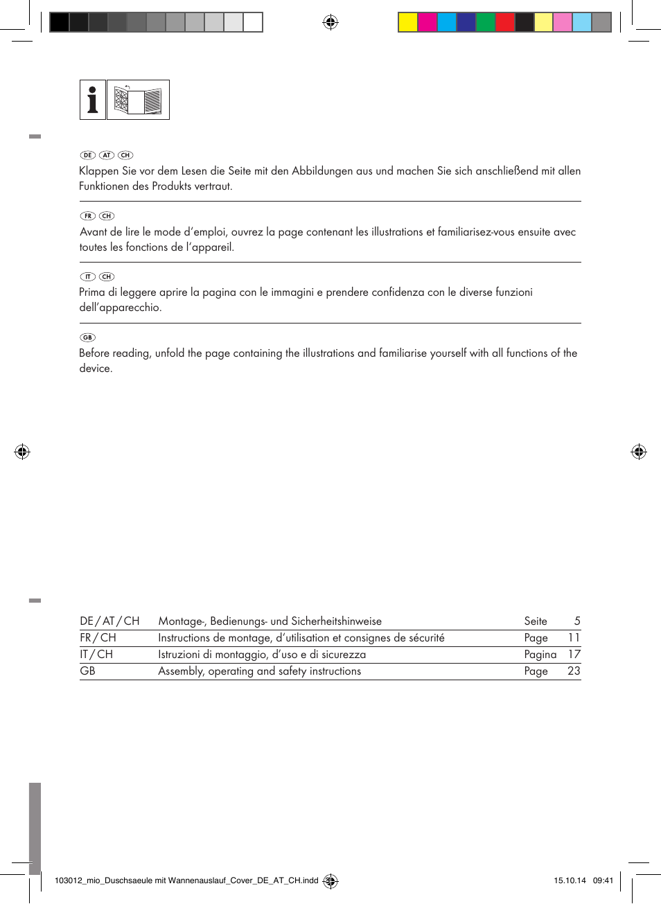 Miomare Mixer Shower User Manual | Page 2 / 29