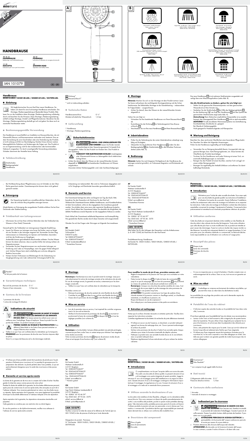 Miomare DX2013-LIDL2 / DX2013R-LIDL / DX8001AT-LIDL / DX7090-LIDL User Manual | 2 pages