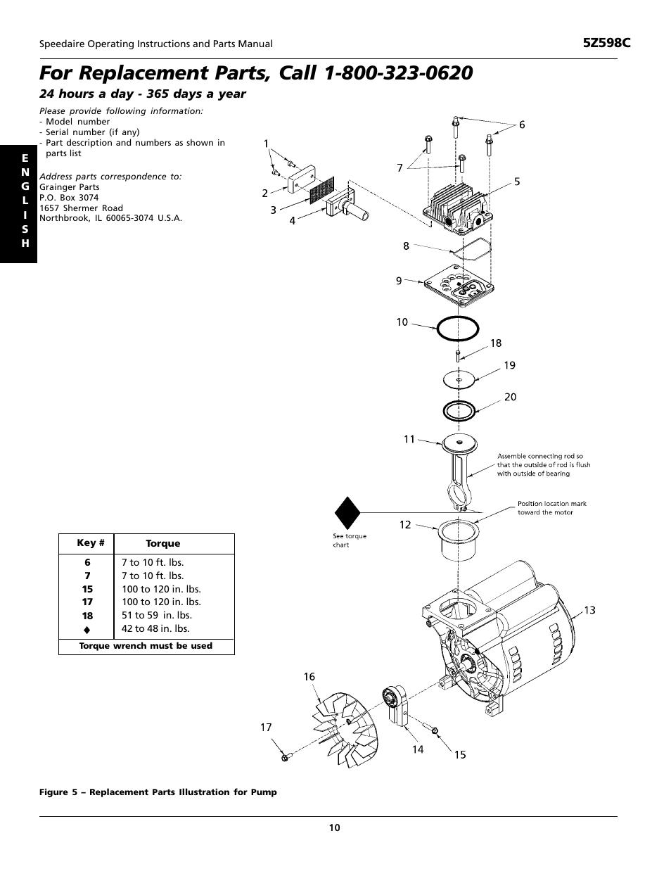 Speedaire 5Z598C User Manual | Page 10 / 12