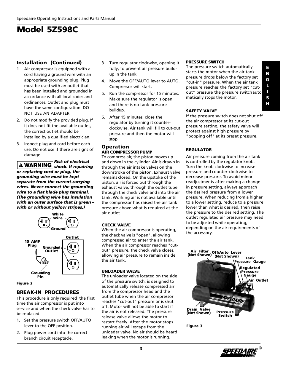 Model 5z598c | Speedaire 5Z598C User Manual | Page 3 / 12