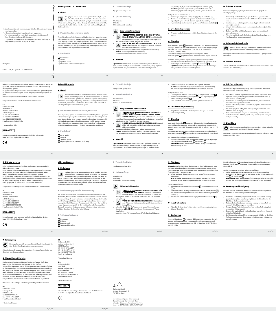 Miomare LED Shower Head User Manual | Page 2 / 2