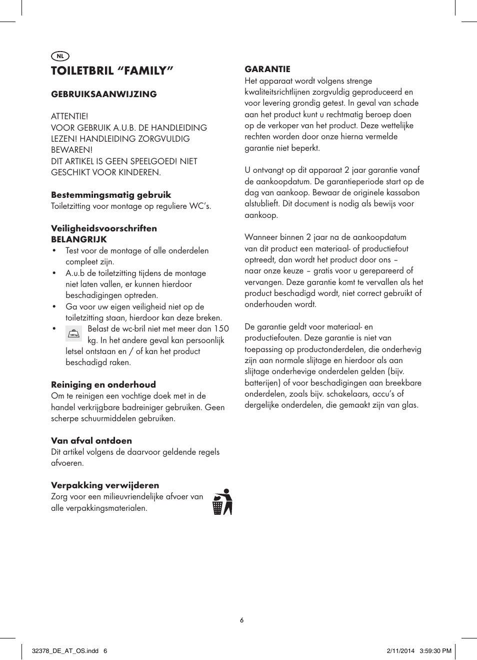 Toiletbril “family | Miomare Z30832 User Manual | Page 6 / 7