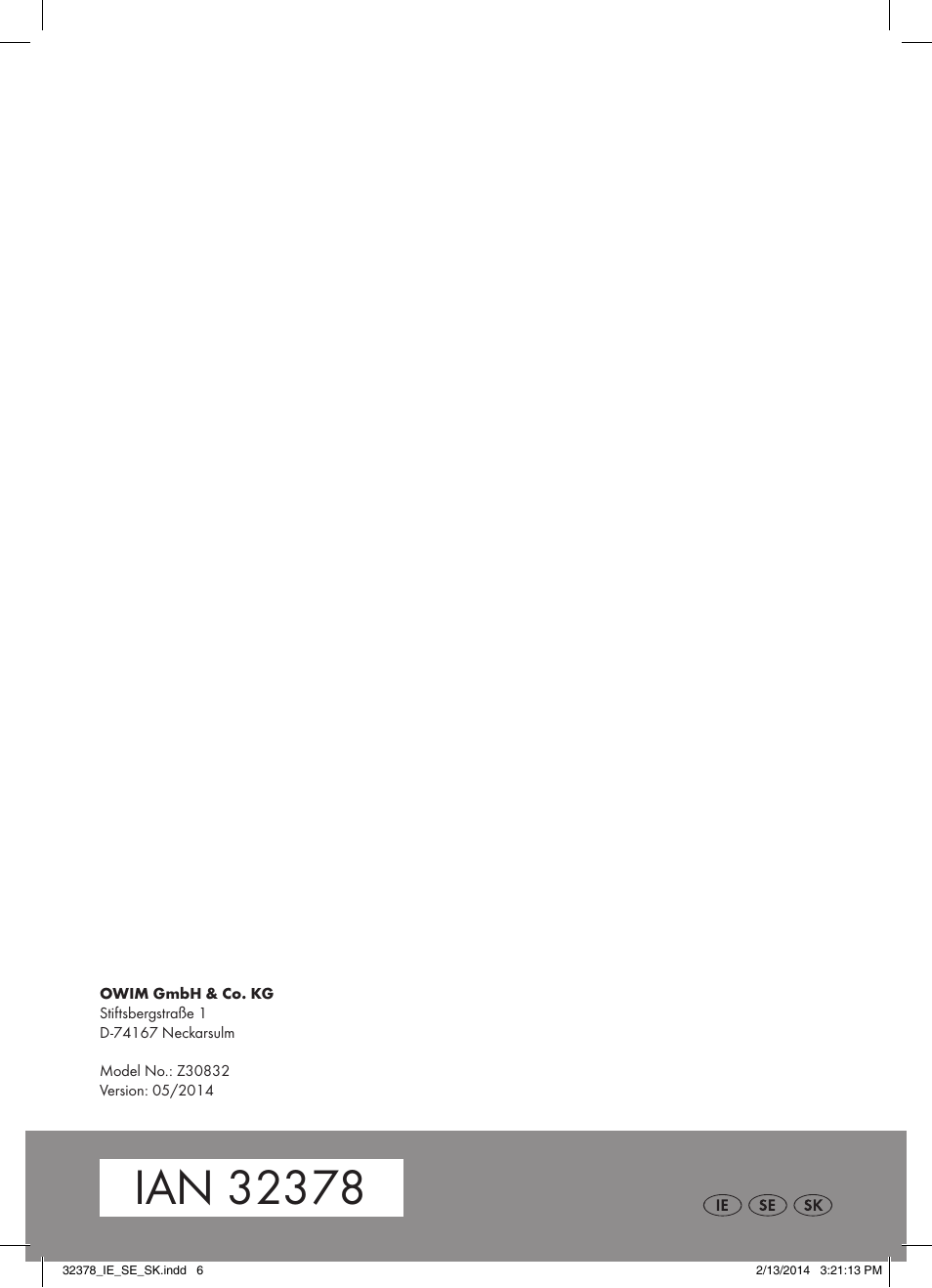 Miomare Z30832 User Manual | Page 6 / 6