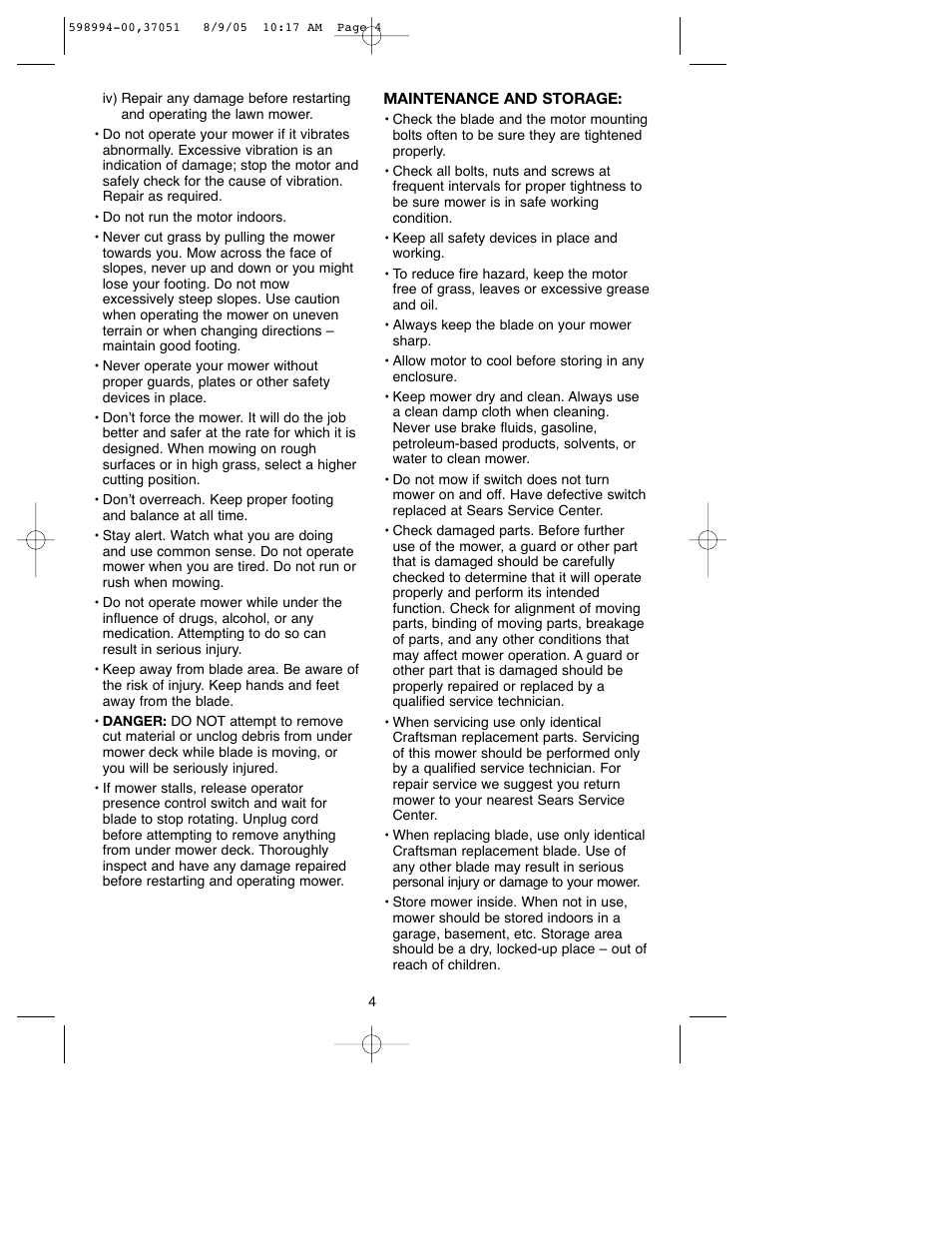 Craftsman 900.370510 User Manual | Page 4 / 33