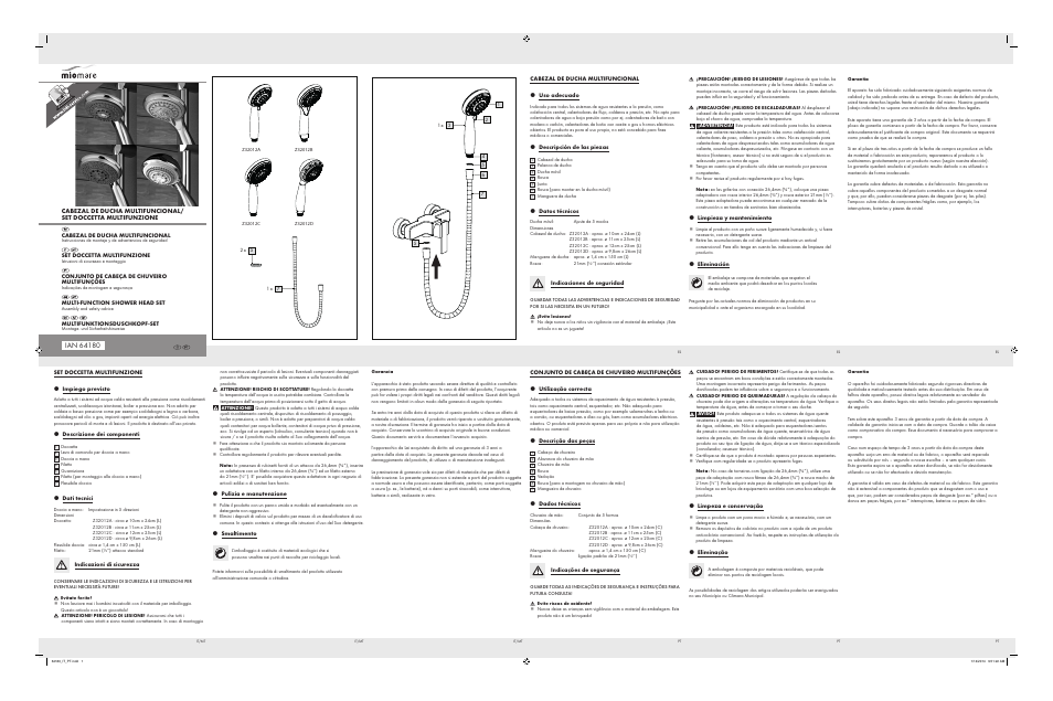 Miomare Z32012A/ Z32012B/ Z32012C/ Z32012D User Manual | 2 pages