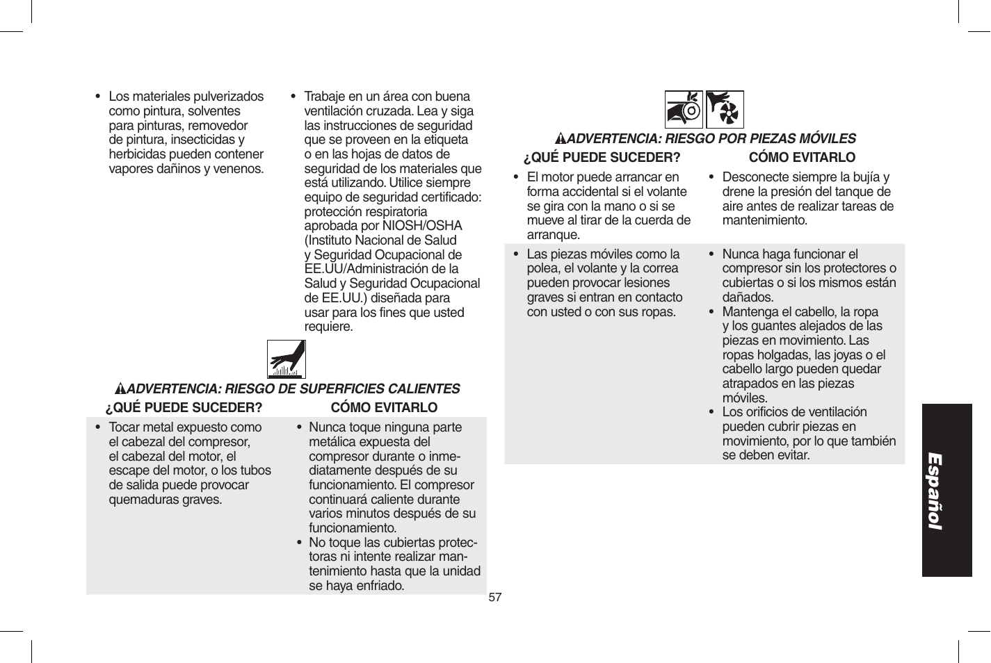 Español | DeWalt D55273 User Manual | Page 57 / 80