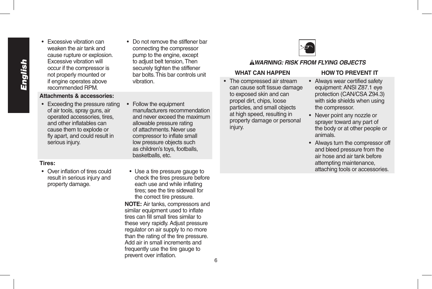 English | DeWalt D55273 User Manual | Page 6 / 80