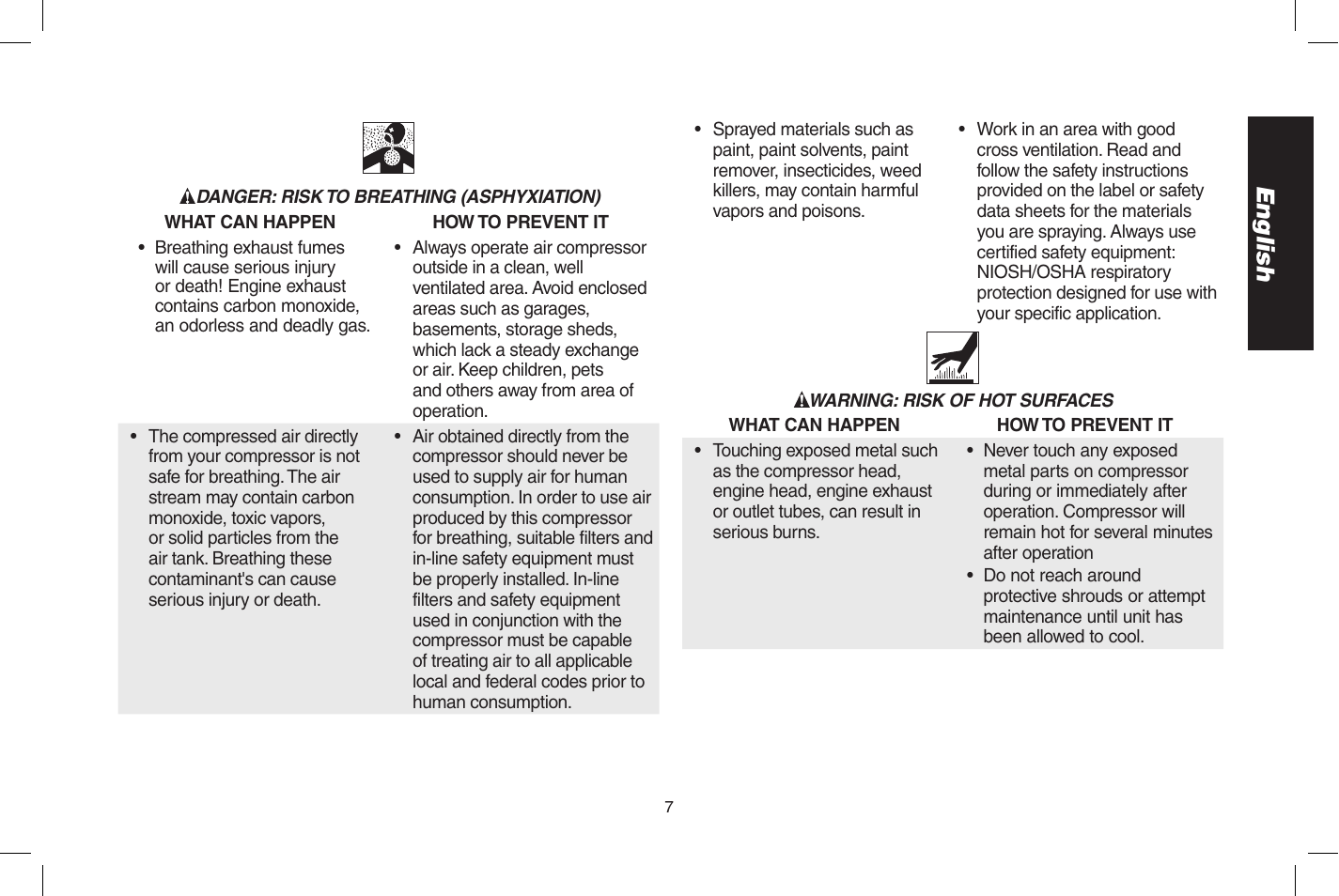 English | DeWalt D55273 User Manual | Page 7 / 80