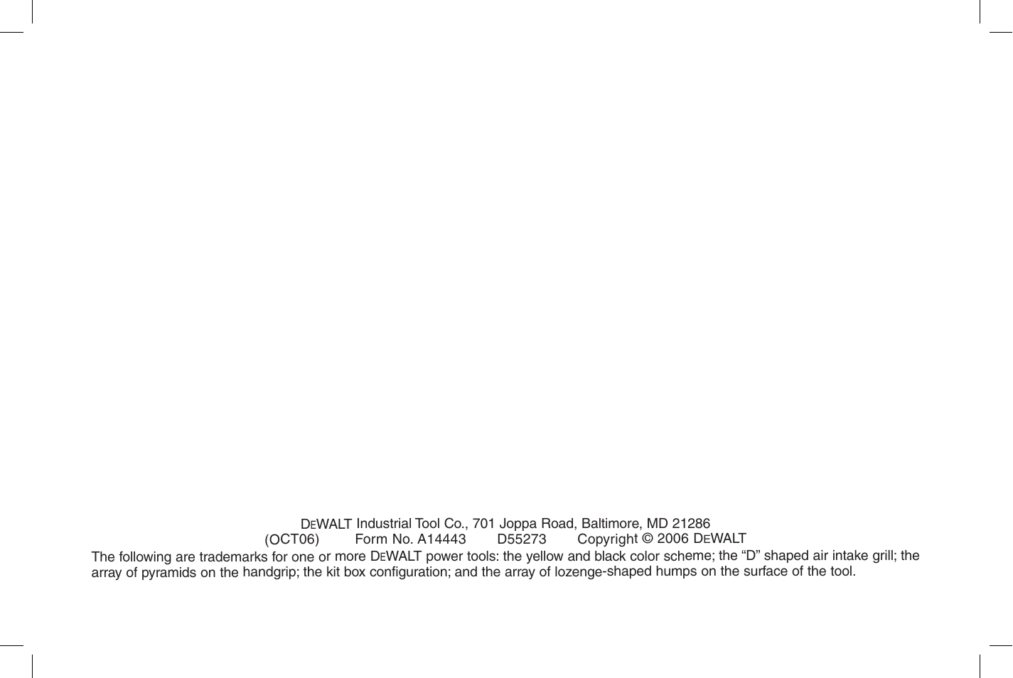 DeWalt D55273 User Manual | Page 80 / 80