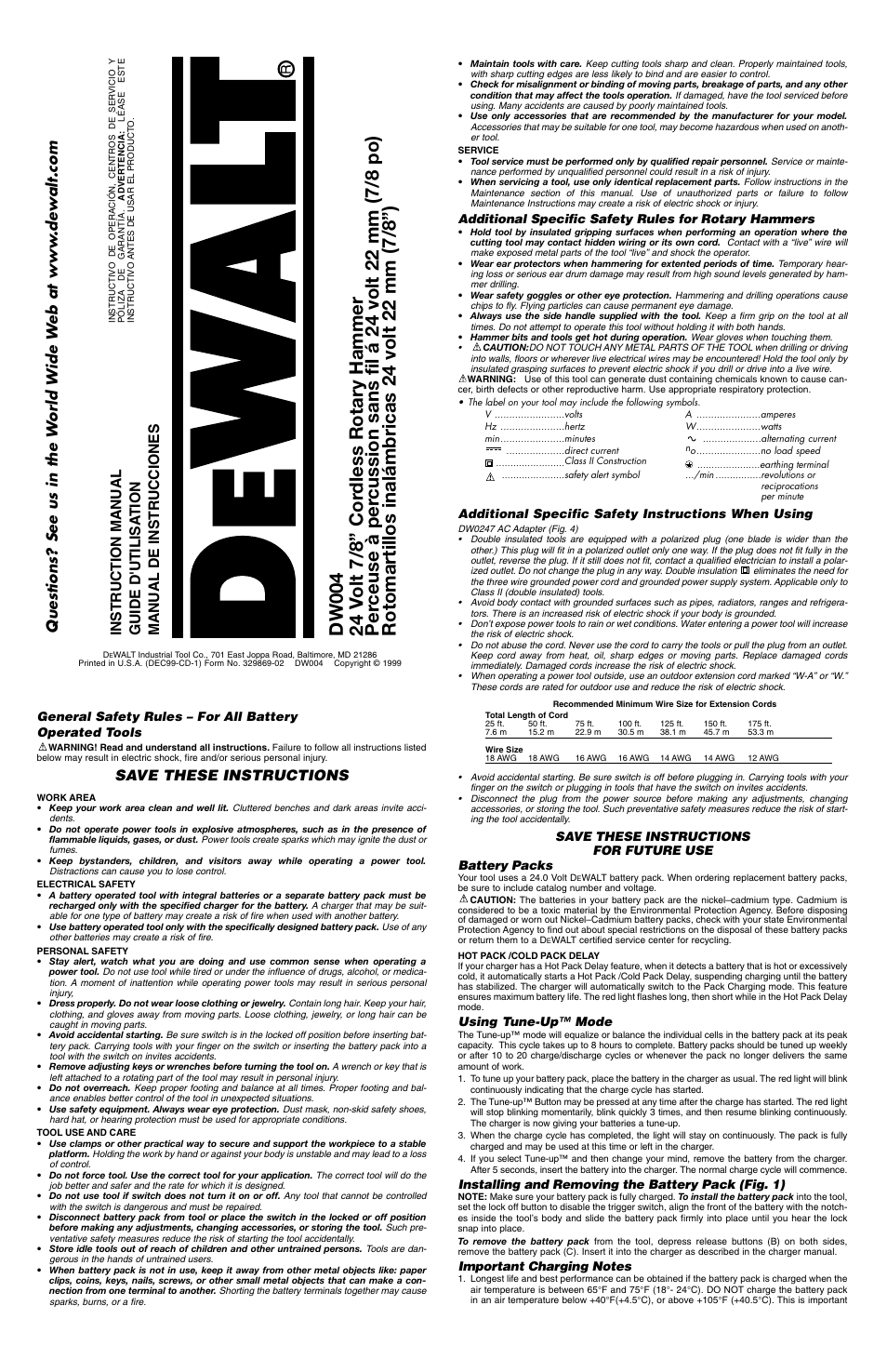 DeWalt DW004 User Manual | 6 pages