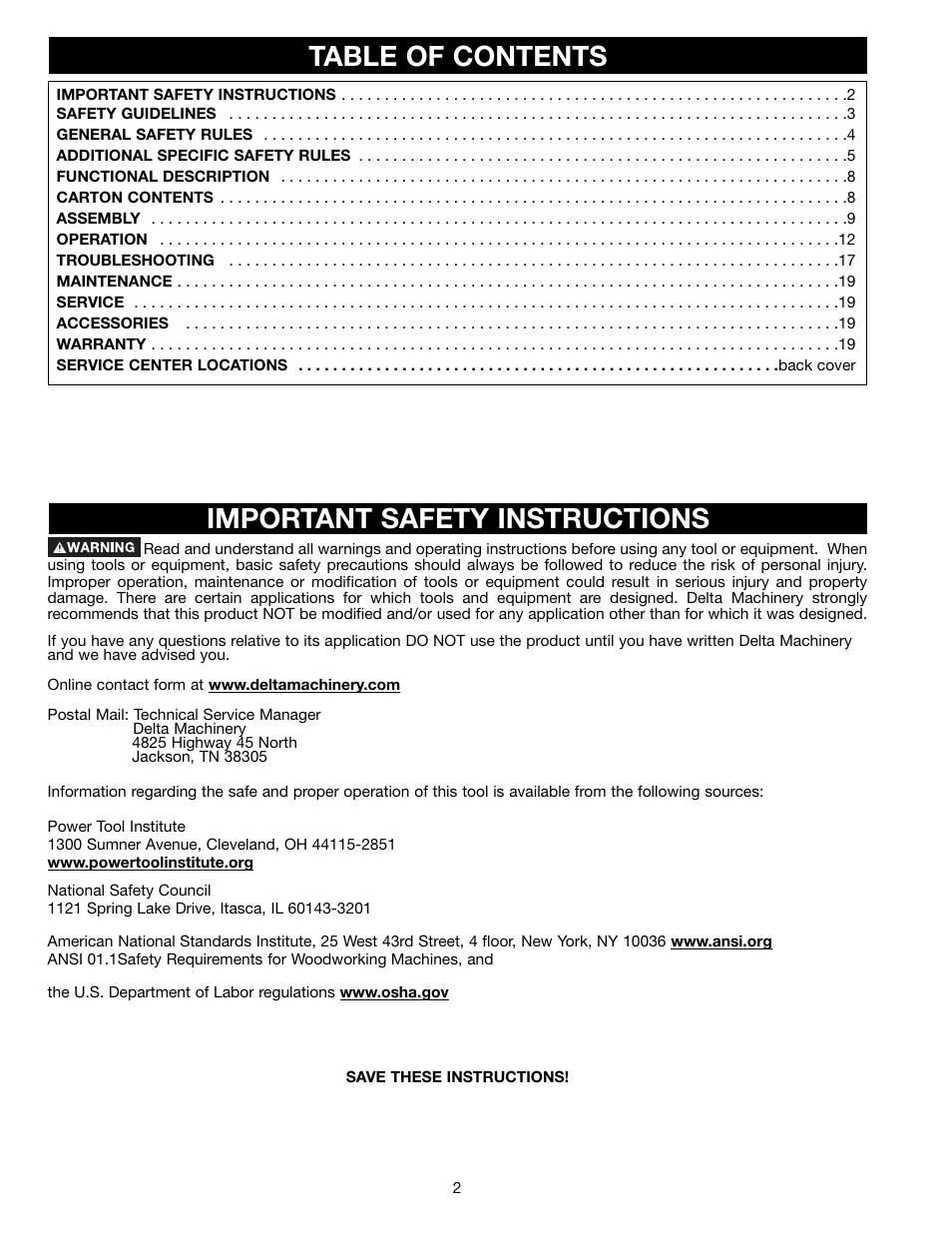 Delta 28-682 User Manual | Page 2 / 20