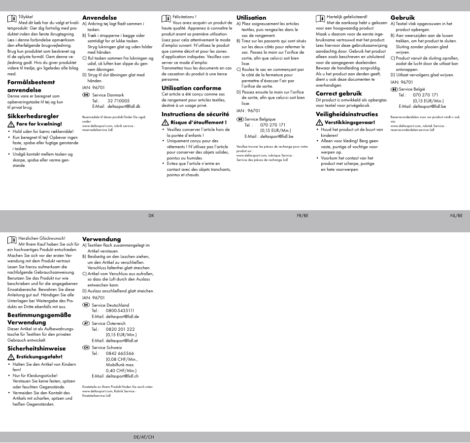 Ordex Vacuum Storage Bags User Manual | Page 2 / 2