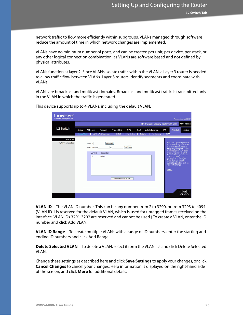 Setting up and configuring the router | Linksys WRVS4400N User Manual | Page 101 / 180