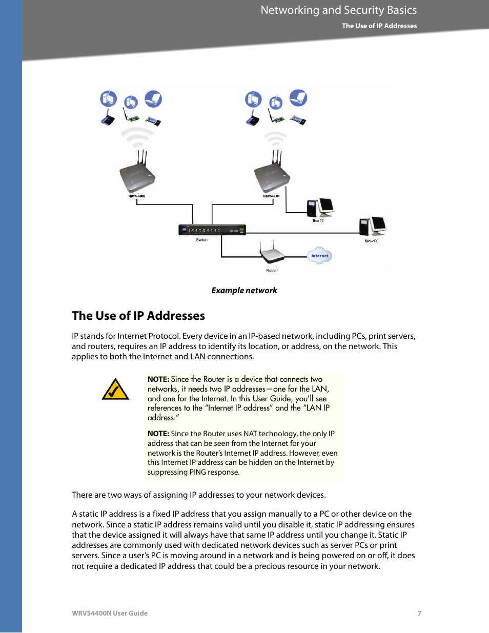 The use of ip addresses, Networking and security basics | Linksys WRVS4400N User Manual | Page 13 / 180