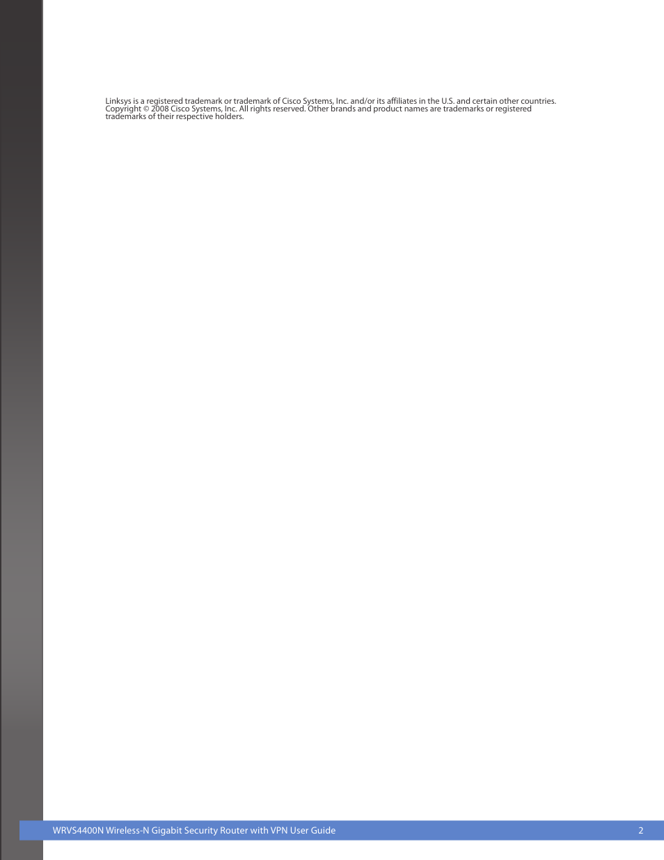 Linksys WRVS4400N User Manual | Page 2 / 180