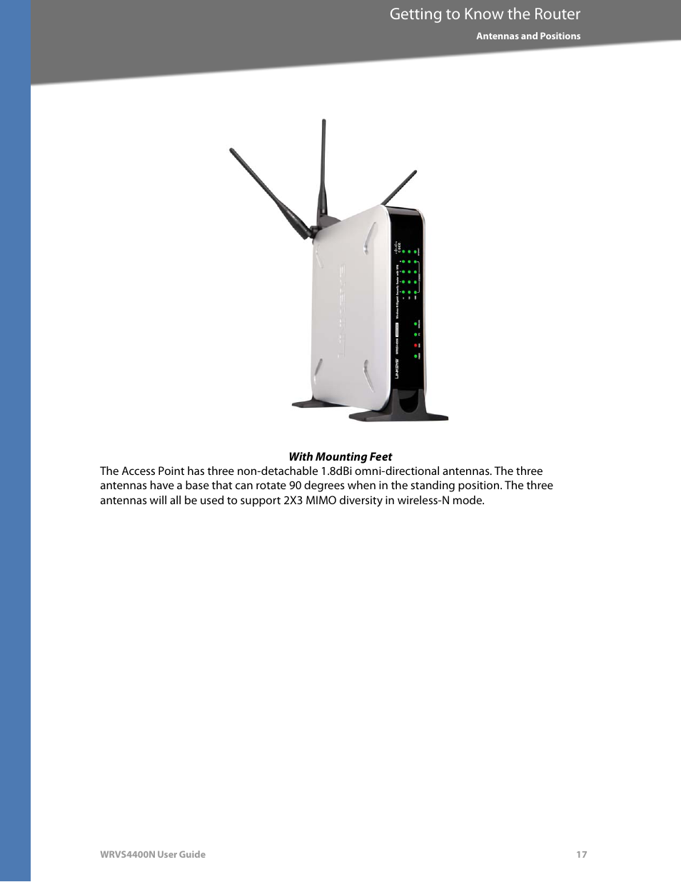 Getting to know the router | Linksys WRVS4400N User Manual | Page 23 / 180