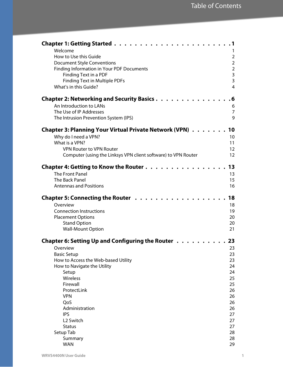 Linksys WRVS4400N User Manual | Page 3 / 180