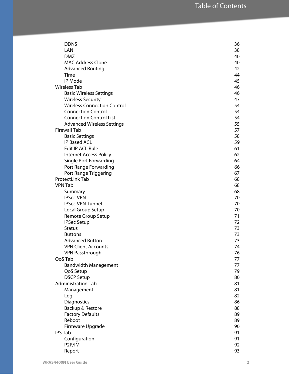 Linksys WRVS4400N User Manual | Page 4 / 180