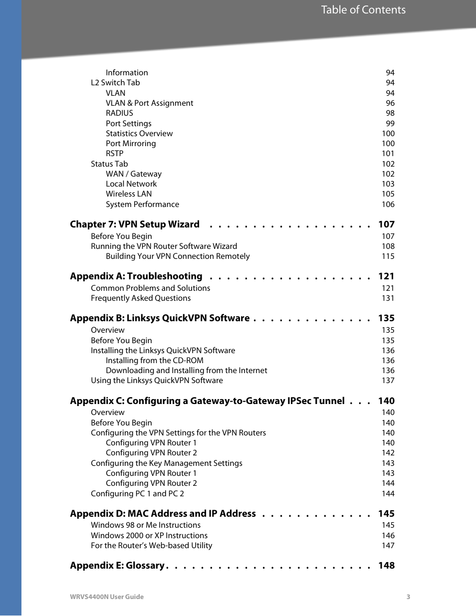 Linksys WRVS4400N User Manual | Page 5 / 180