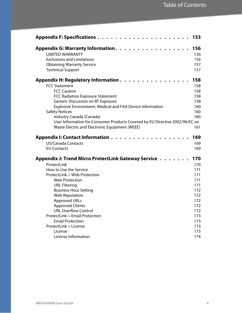 Linksys WRVS4400N User Manual | Page 6 / 180