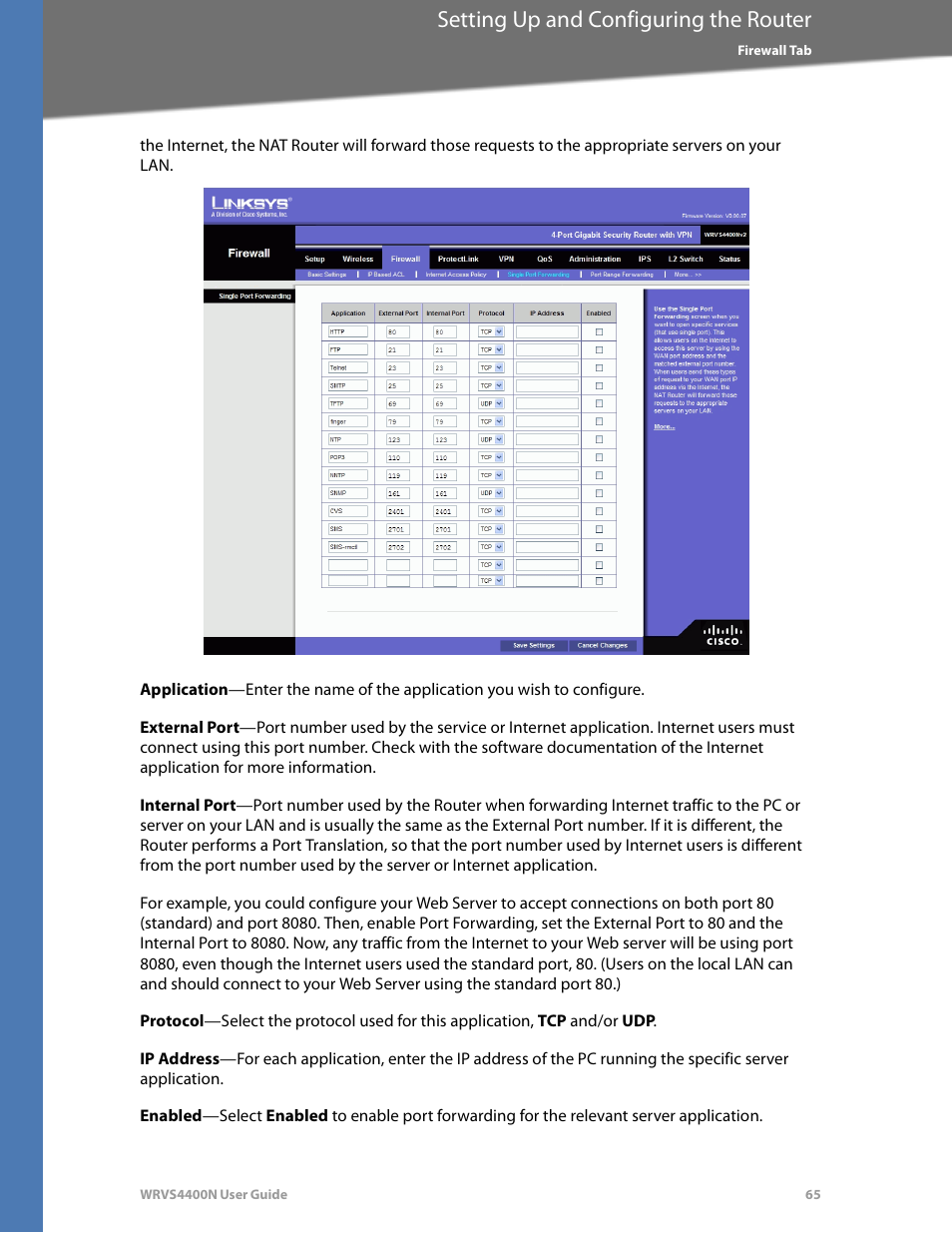 Setting up and configuring the router | Linksys WRVS4400N User Manual | Page 71 / 180