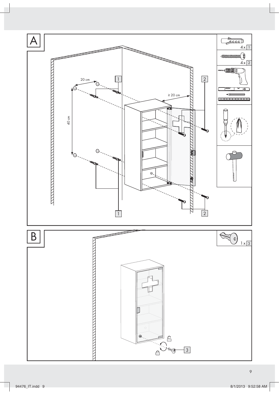 20 cm | Ordex Z31734A/Z31734B User Manual | Page 9 / 10