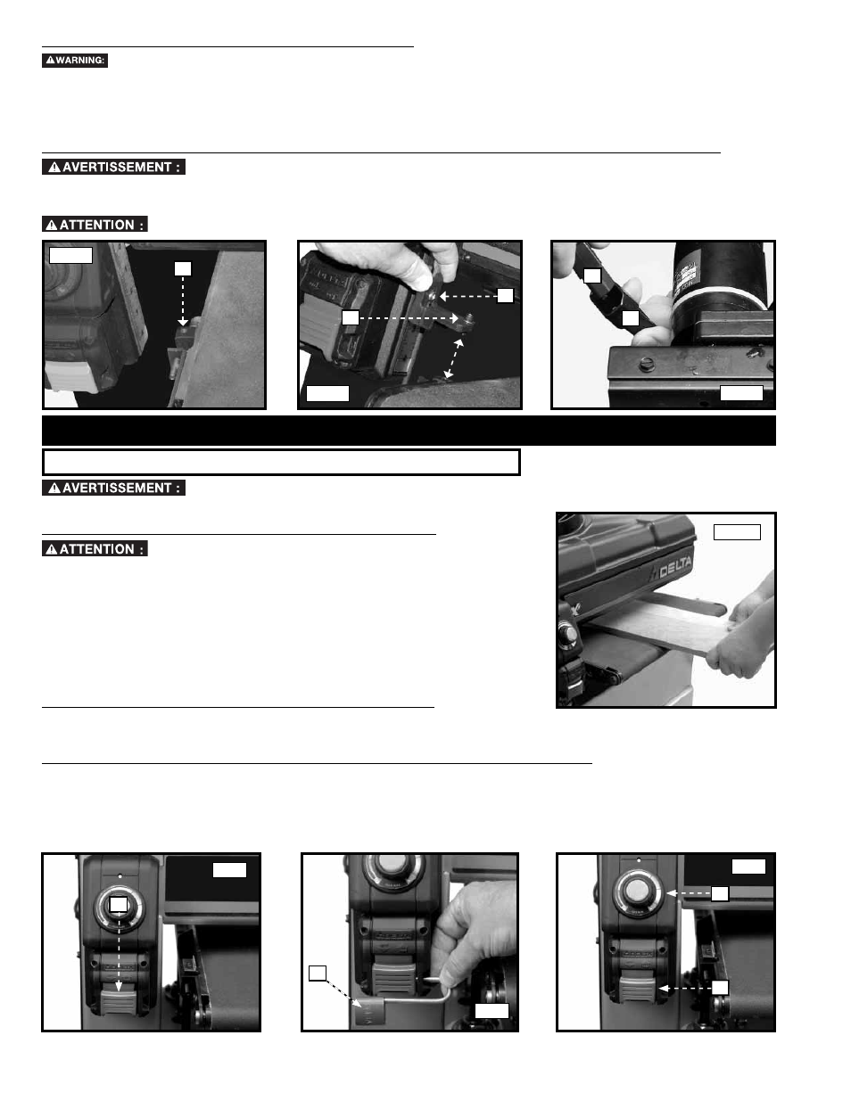 Fonctionnement, L'operation controle de le et les ajustement s | Delta 31-260X User Manual | Page 28 / 60