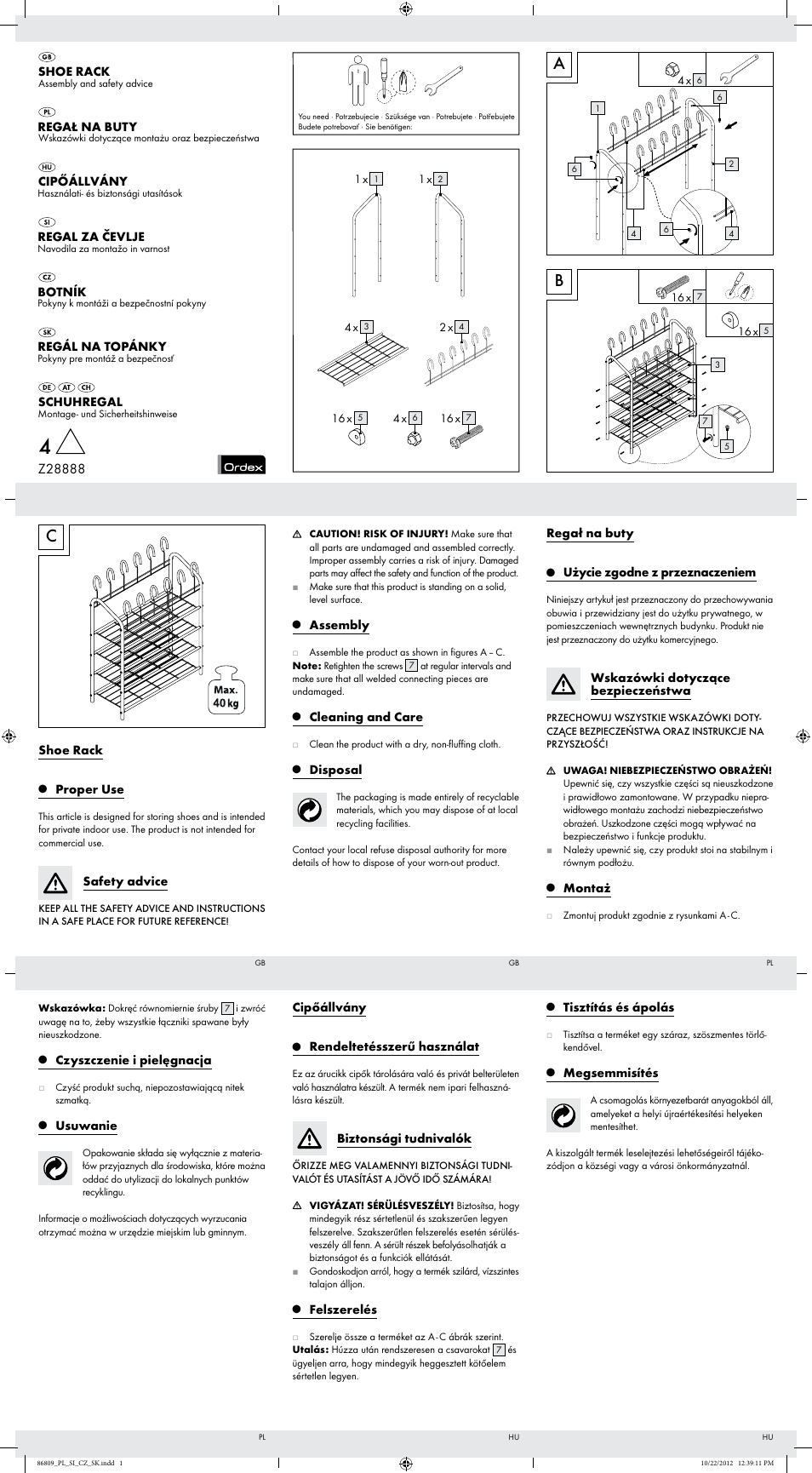 Ordex Z28888 User Manual | 2 pages