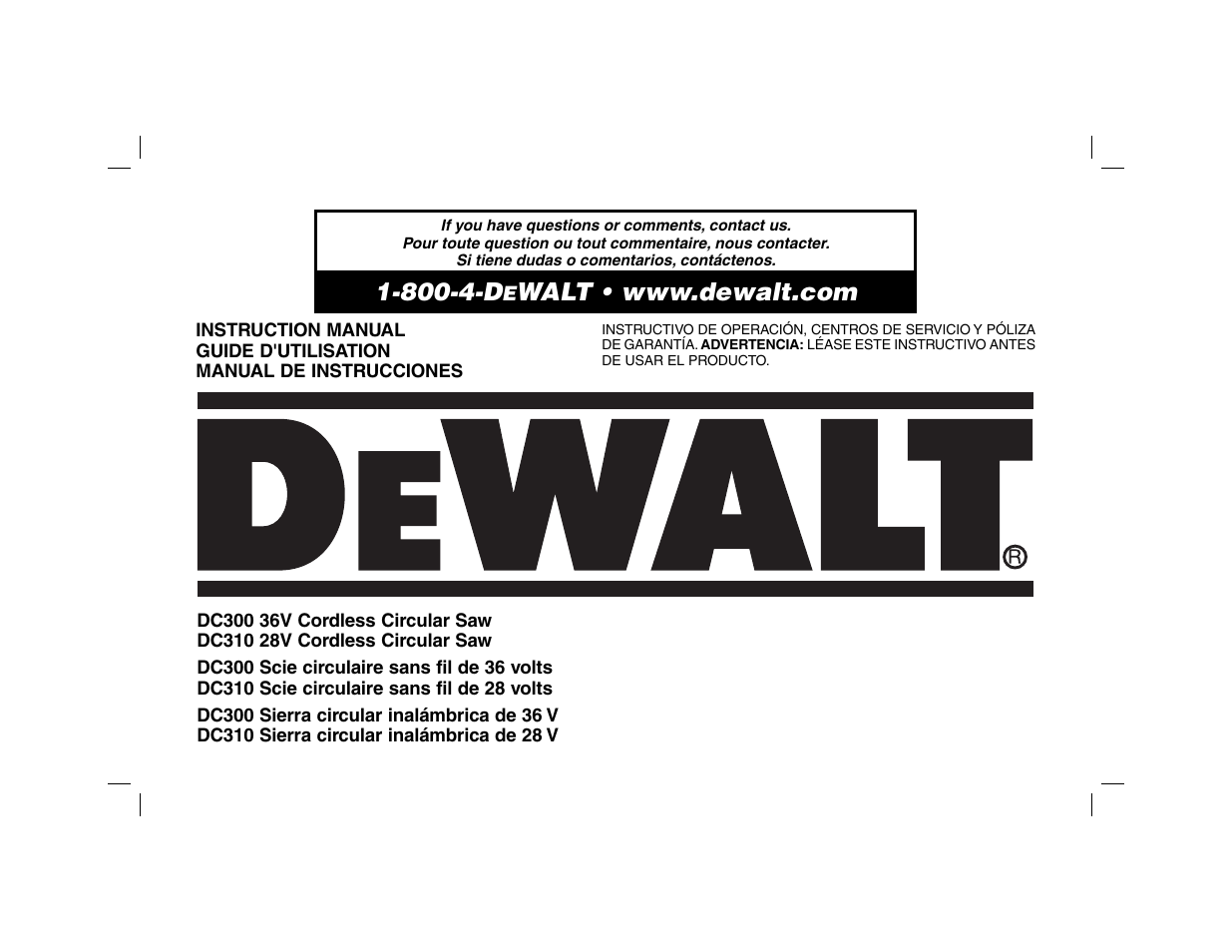 DeWalt DW9116 User Manual | 64 pages