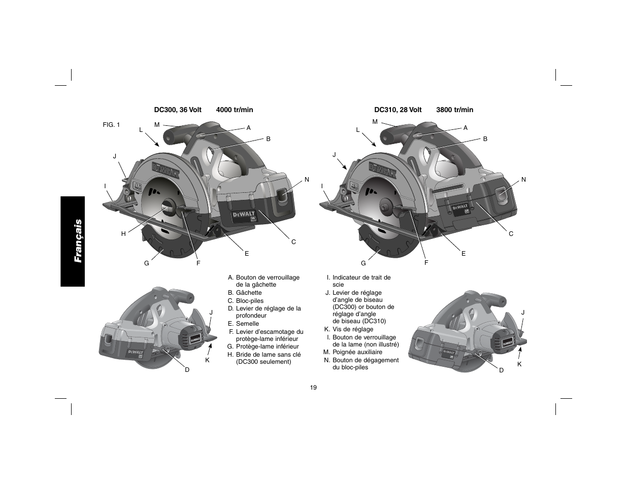 Français | DeWalt DW9116 User Manual | Page 20 / 64