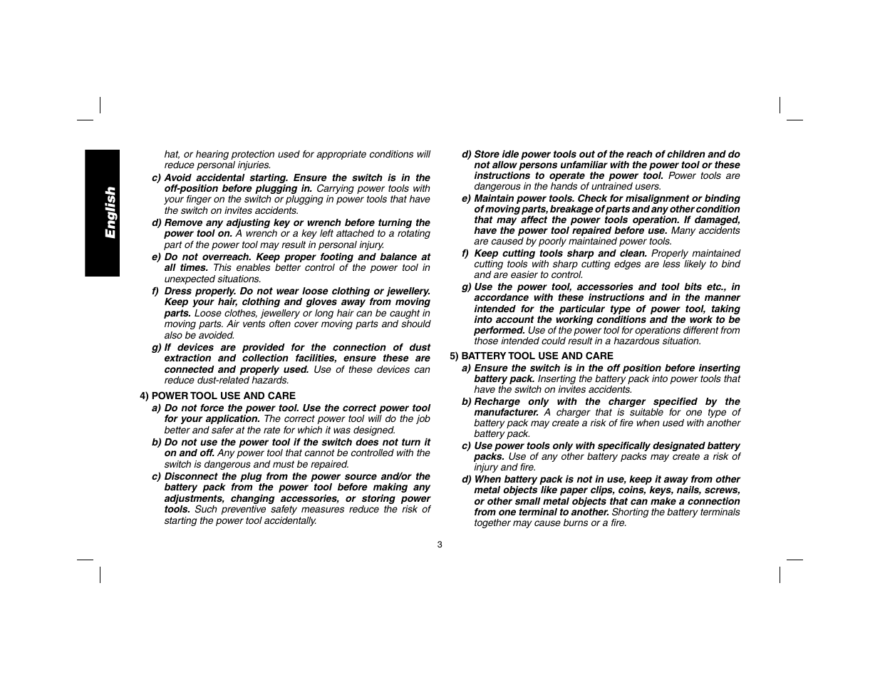 English | DeWalt DW9116 User Manual | Page 4 / 64