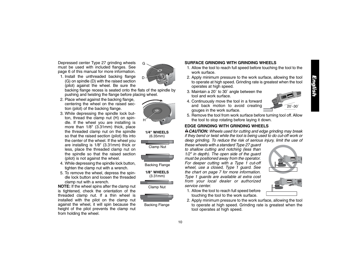 English | DeWalt D28112 User Manual | Page 11 / 52