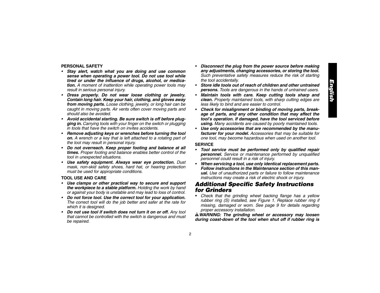 DeWalt D28112 User Manual | Page 3 / 52