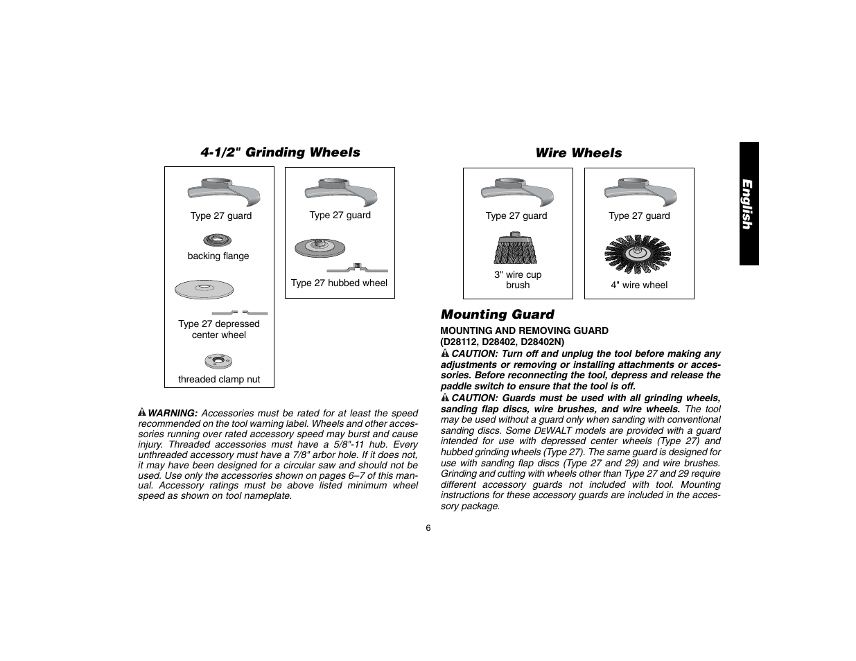 DeWalt D28112 User Manual | Page 7 / 52