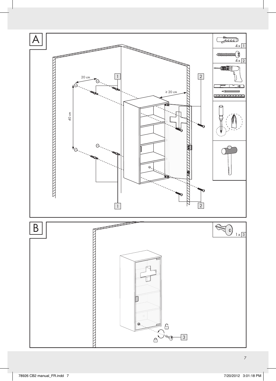 20 cm | Ordex T13728A/T13728B User Manual | Page 7 / 8