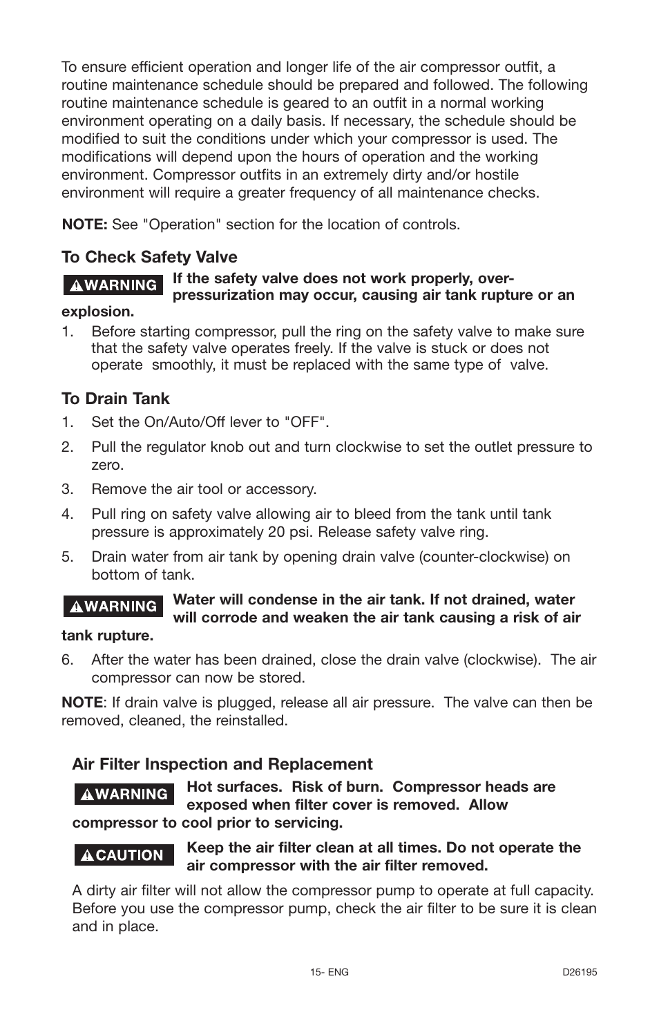 Delta Oil-Free 66-651 User Manual | Page 15 / 26