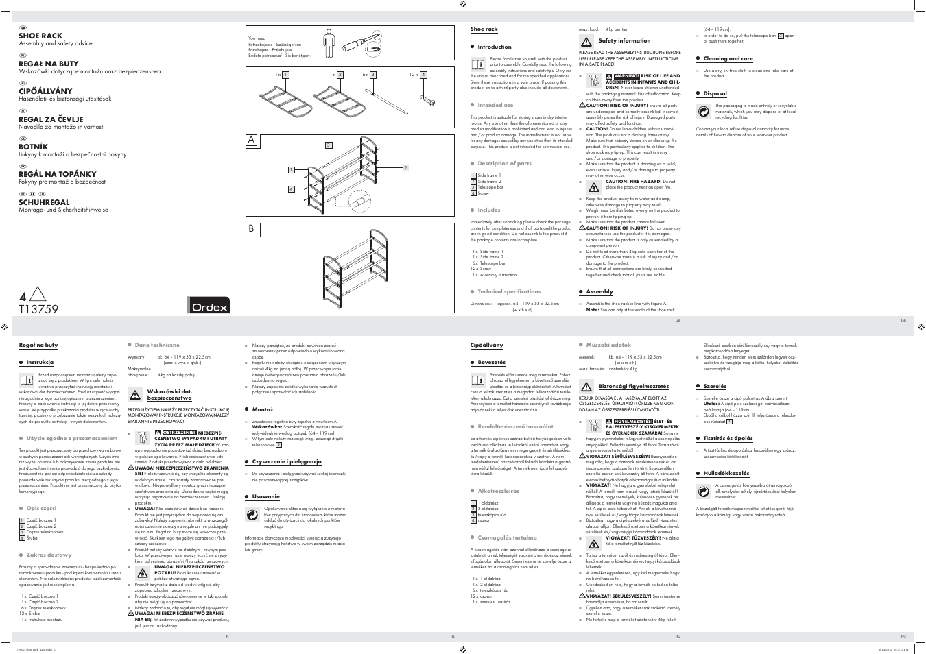 Ordex T13759 User Manual | 2 pages