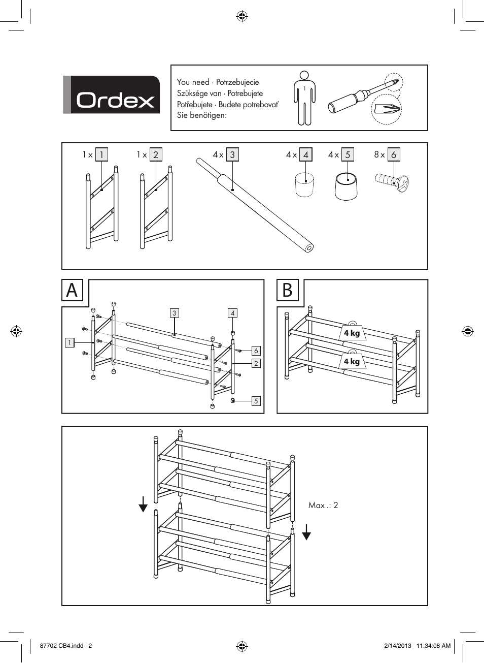 Ordex T13726 User Manual | 4 pages
