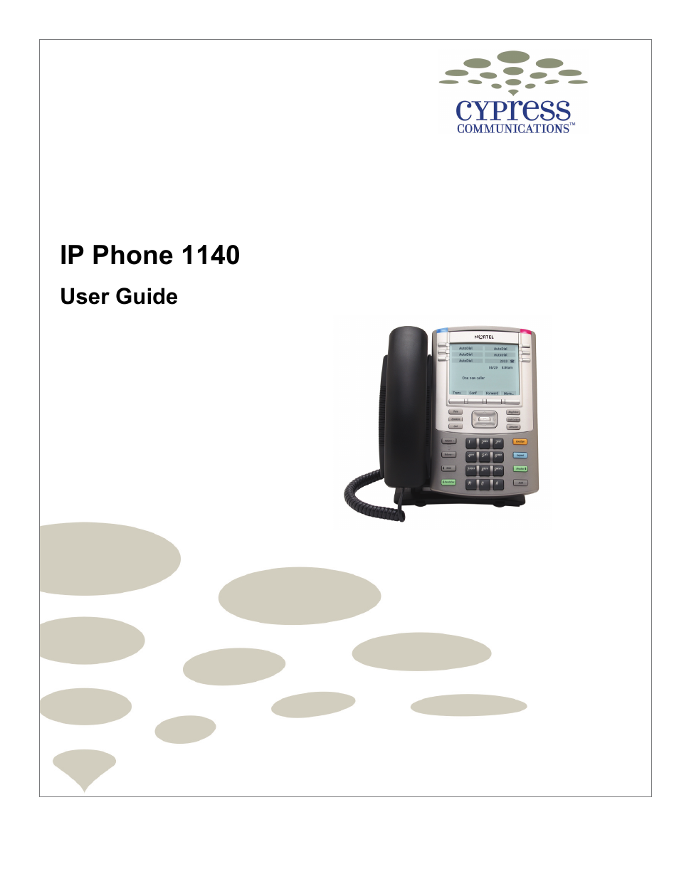 Cypress Communications IP Phone 1140 User Manual | 43 pages