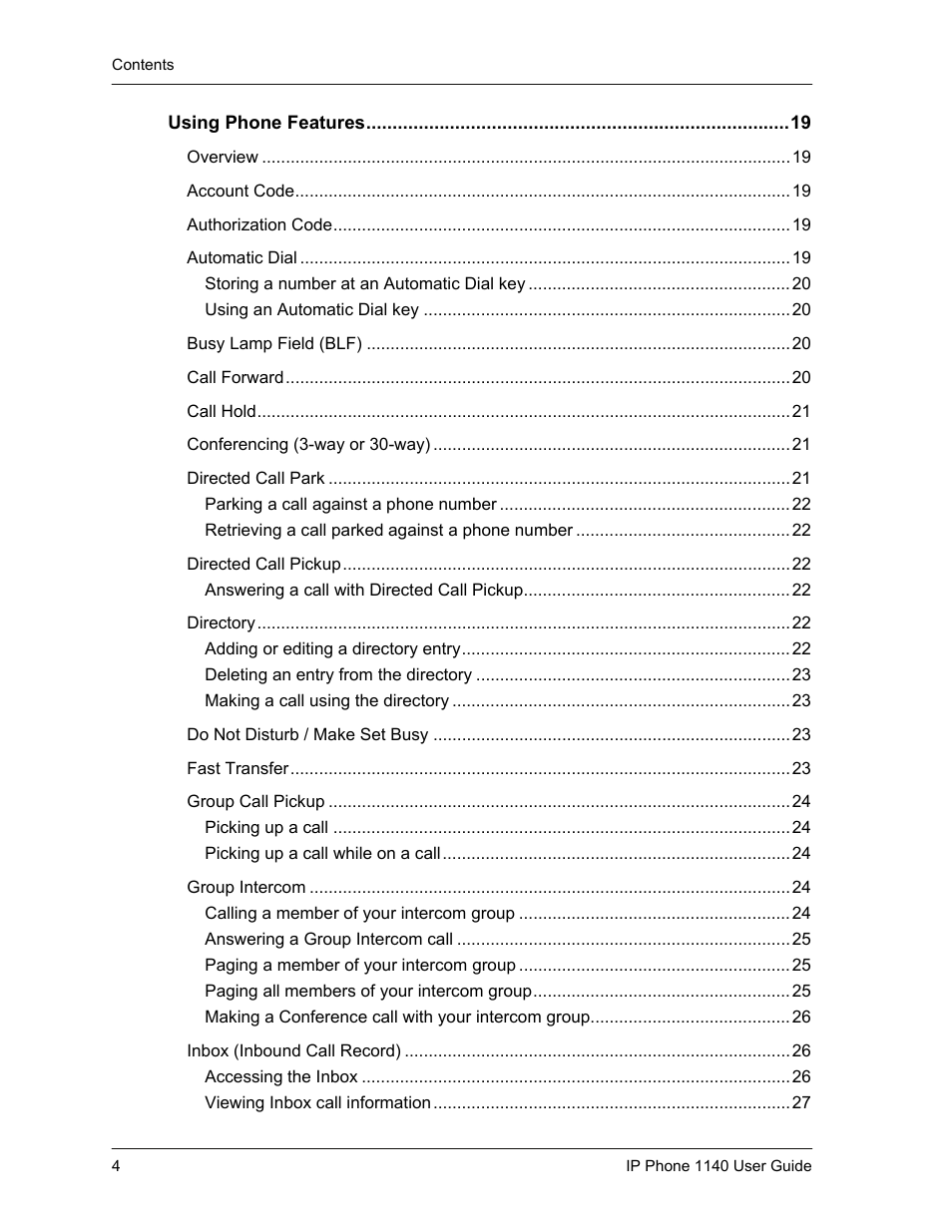 Cypress Communications IP Phone 1140 User Manual | Page 4 / 43