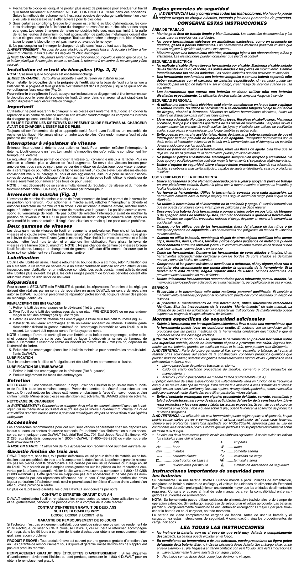 DeWalt DW998QD User Manual | Page 4 / 6