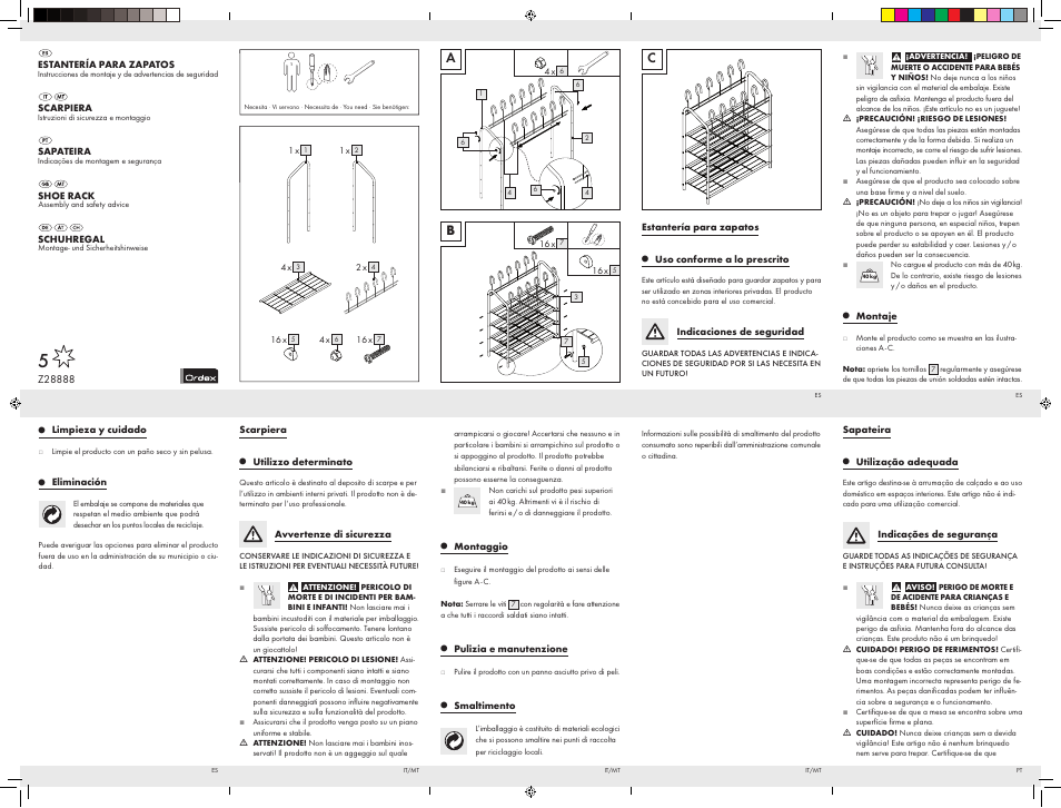 Ordex Z28888 User Manual | 2 pages