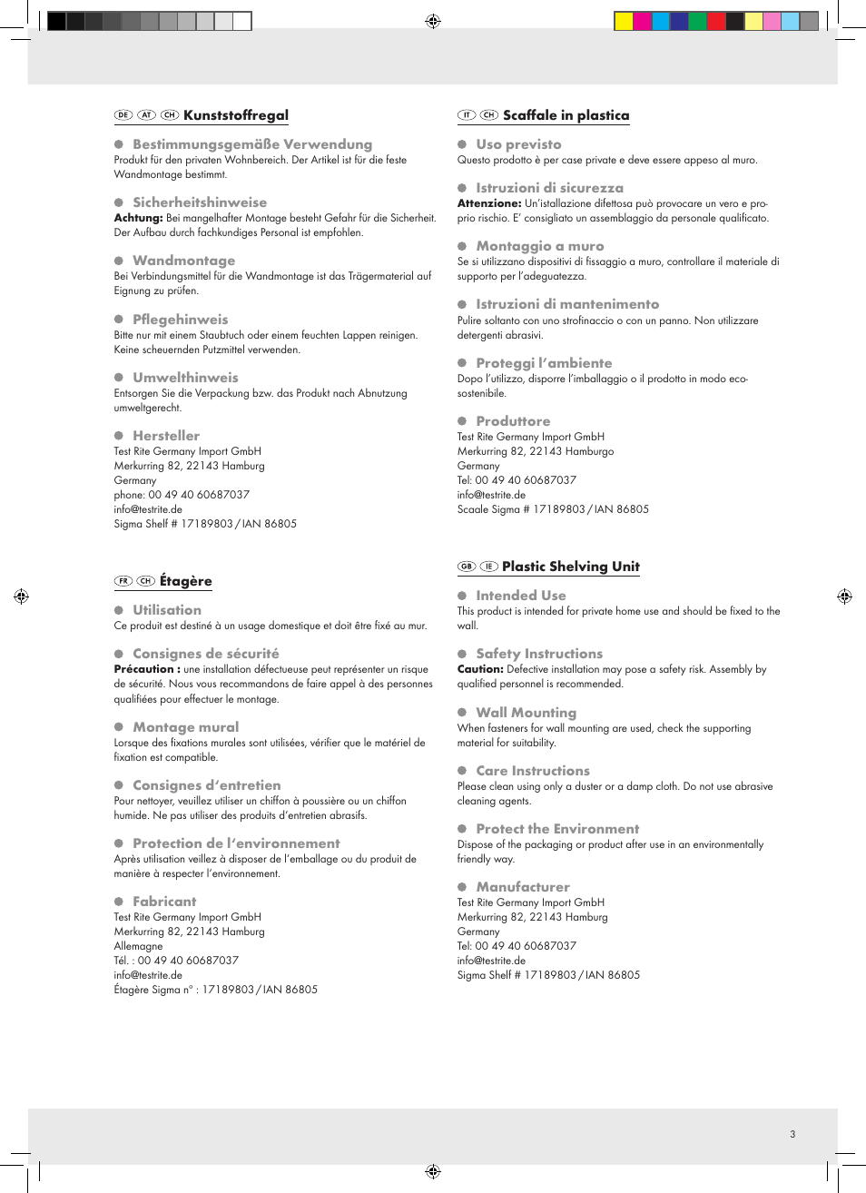 Ordex Plastic Shelving Unit User Manual | Page 3 / 8