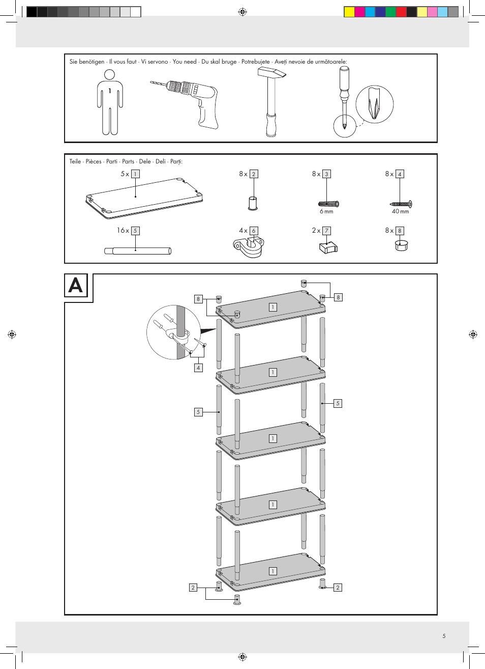 Ordex Plastic Shelving Unit User Manual | Page 5 / 8